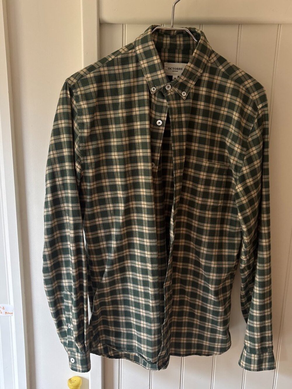 Sezane M Green Plaid Shirt